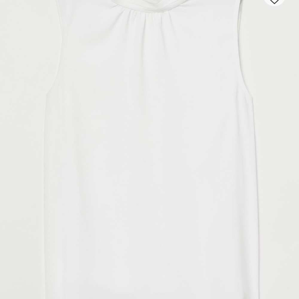 Women's H&M White Sleeveless Blouse